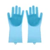 Magic Silicone Scrubber Gloves with Sponge - Household Kitchen Cleaning Tools, Handy Aid for Fast Dish & Countertop Cleaning